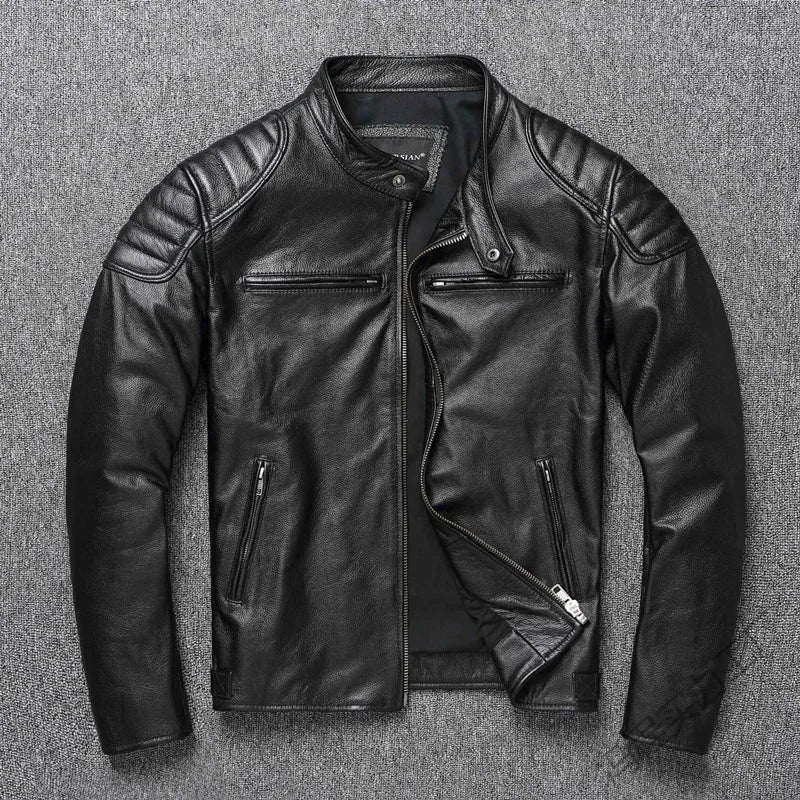 Men's Cycling Jacket Retro Casual Loose  Outdoor Cycling Hiking Camping Travel Home Workwear Men's Motorcycle Leather Jacket
