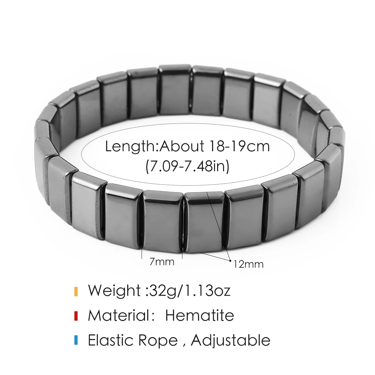 Hematite Bracelet For Men Reclaim Your Edge Confidence Natural Hematite Stone Beaded Stretch Healing Bracelets Gift Jewelry