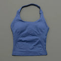 HISTELLO Sports Halter Top Seamless Longline Strappy Gym Tank Top Women Yoga Clothing Workout Fitness Sportswear Pilates Vest