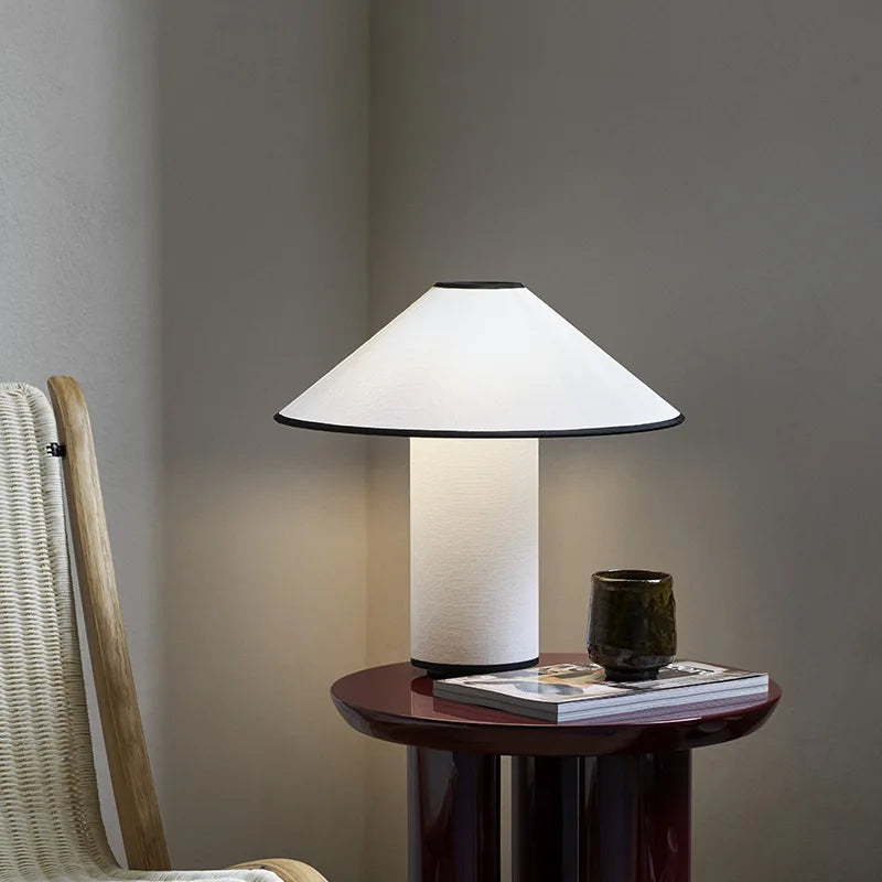 Colette Table Lamp Japanese Wabi-sabi Fabric Art Decorative white mushroom lamp Living Room Study Bedroom Bedside light