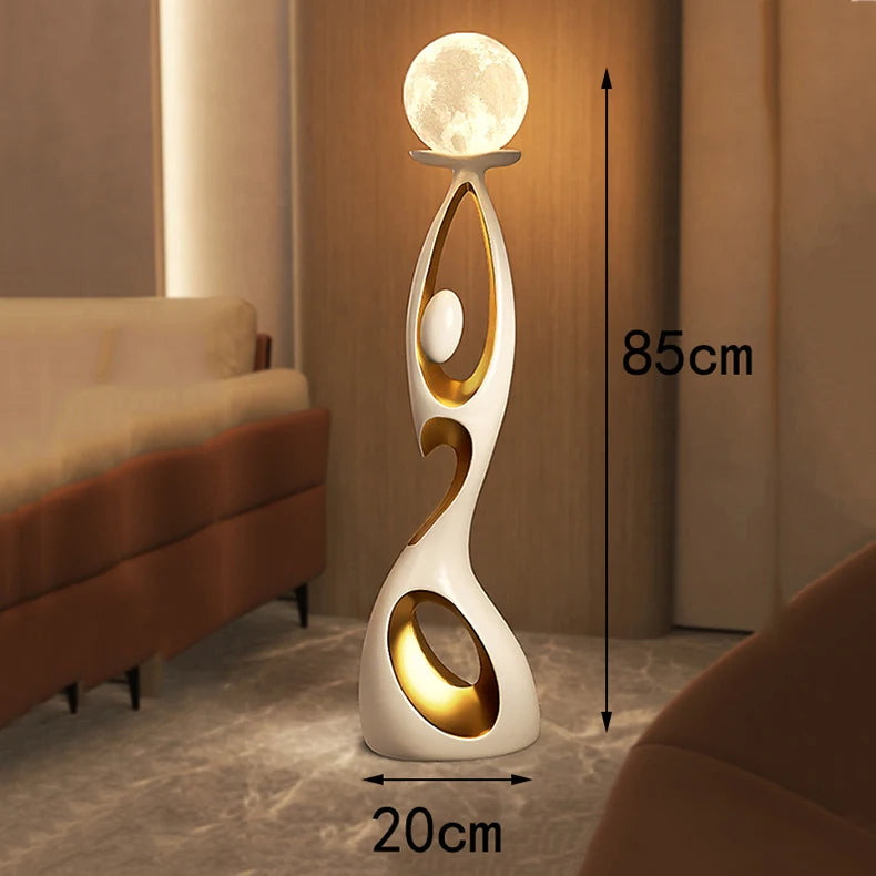 Modern LED Floor Lamp for Living Room Bedroom, Dimmable Standing Lamp with Remote Control, 3 Color Temperatures.