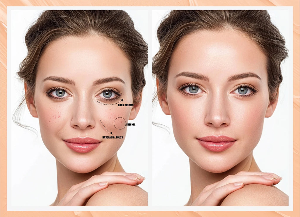 Four-Color Concealer to Cover Dark Circles, Tattoos, Acne Marks, Facial Concealer, Contouring, Waterproof Foundation, Beauty Makeup
