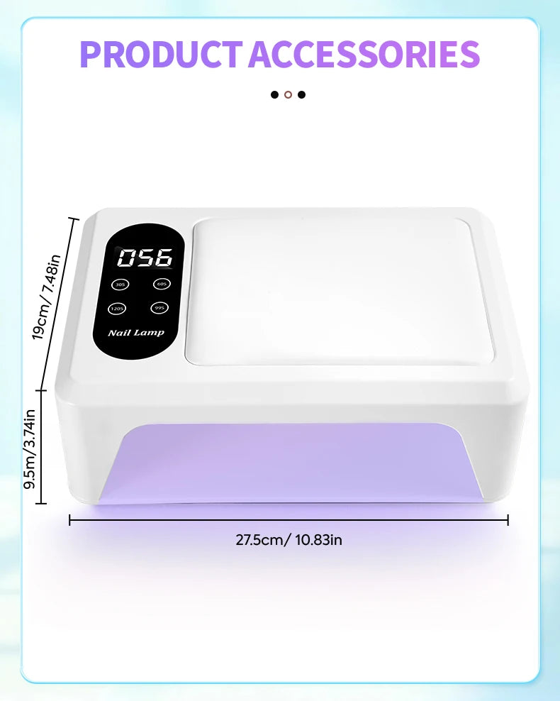 Professional 96 LED Nail Lamp Quick UV Gel Nail Polish Dryer With 4 Timer Sensor Lamp For Manicure Salon Tools