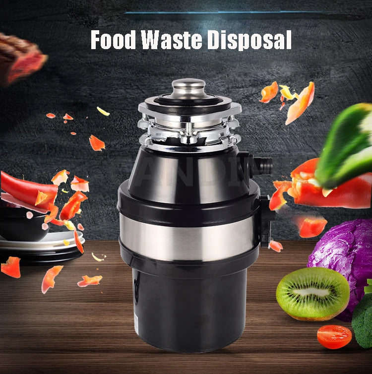 370W Food Garbage Disposal Crusher Grinder Sink Food Waste Disposer Kitchen Food Residue Garbage Processor