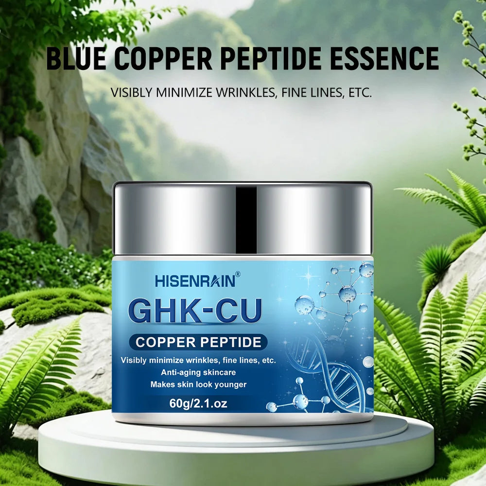 HISENRAIN GHK-CU Anti-Aging Moisturizing Cream - Copper Peptide Firming Face Cream for Wrinkles, Collagen Boost & Skin Repair.
