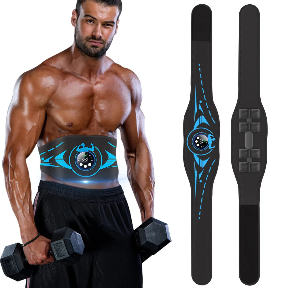 Abdominal Toning Belt EMS Muscle Stimulator Toner ABS USB Body Slimming Shaping Body Massager Lose Weight Home Gym Fitness