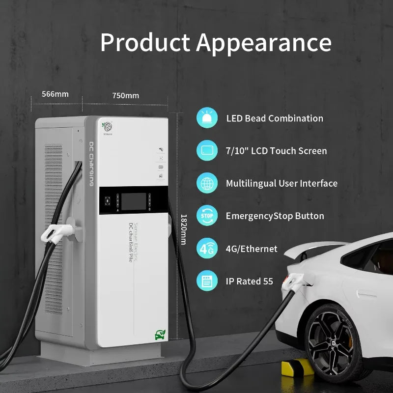 Custom Car Charger 60KW 80KW 120KW 3Phase,Commercial Fast EV Charging Station High Power Electric Vehicle Charger Professional