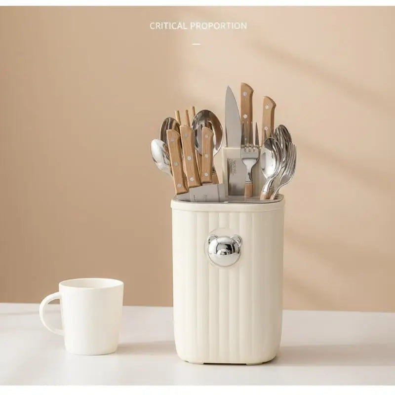 Multifunctional Kitchen Tool Holder Organize Utensils Space-Saving Durable Storage Box