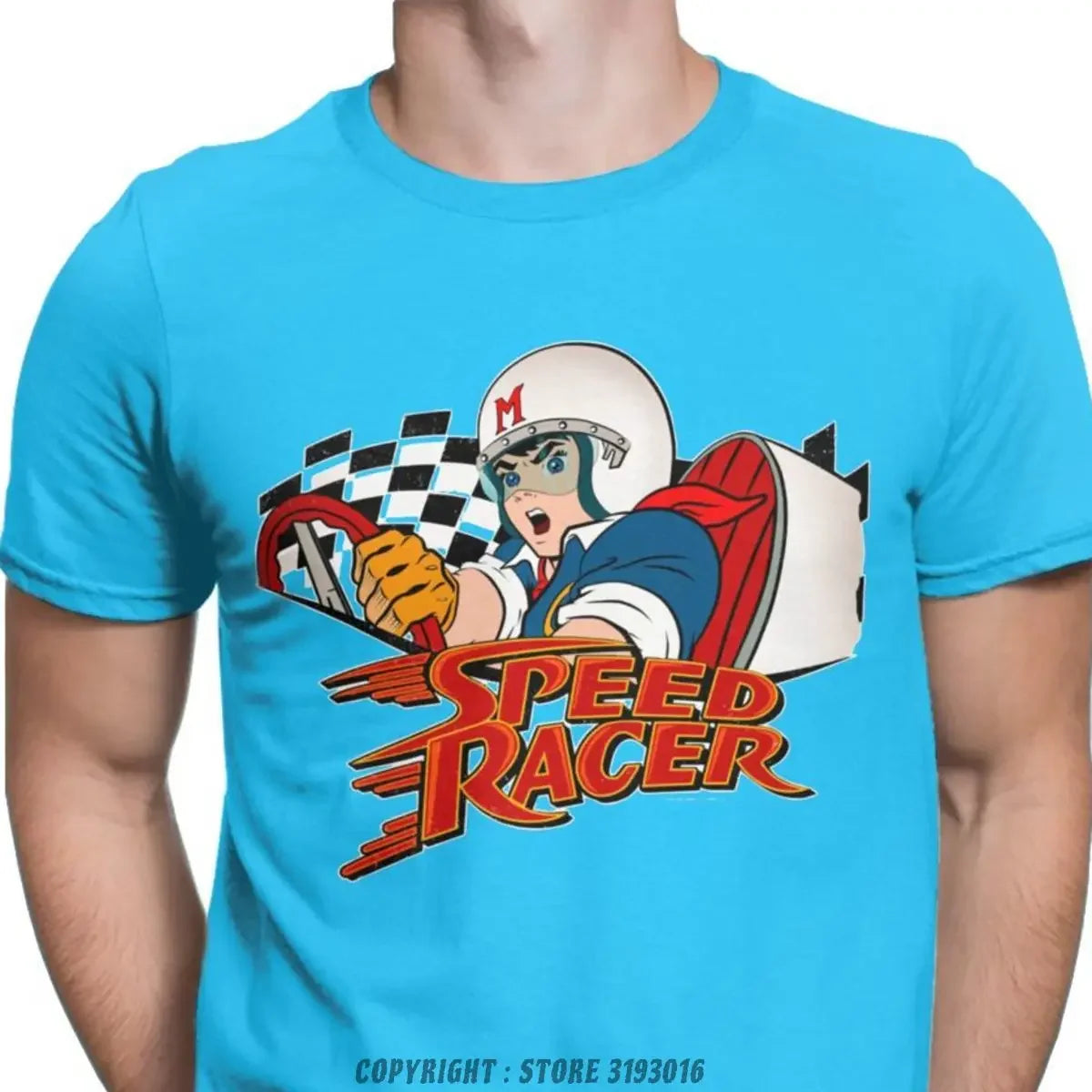 Speed Racer Meteoro Men's Tshirts Cool Christmas Crew Neck T Shirt Cotton Camisas Hombre Harajuku Aesthetic Printed Tshirt Men