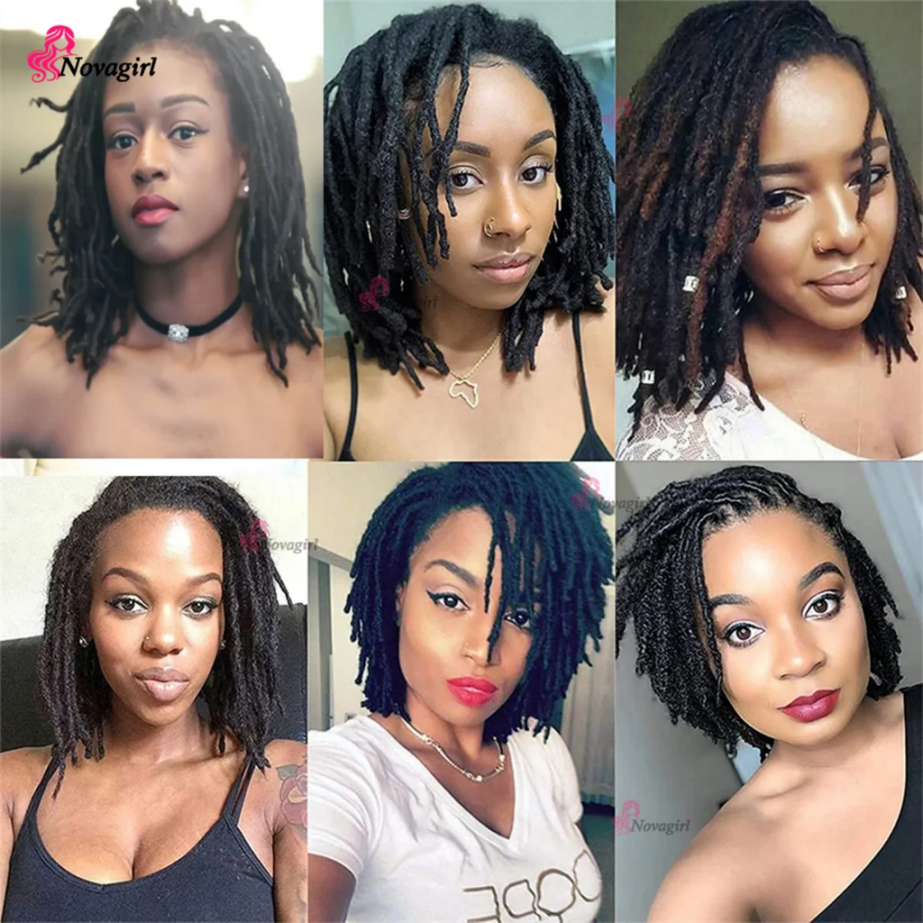 0.2/0.4/0.6/0.8 cm Human Hair Dreadlocks Extensions Brazilian Real Human Hair Locks Extensions Handmade Dreadlocks For Women/Men