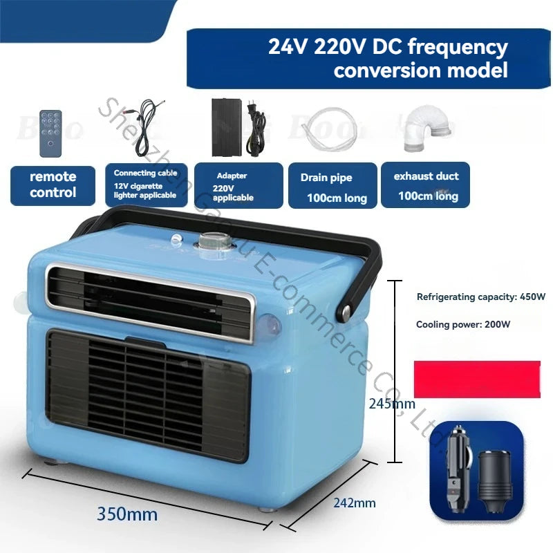 12V/24V Portable Inverter Air Conditioner Compressor Cooling for Truck Car RV Camping Outdoor Mini Ultra Compact High Efficiency