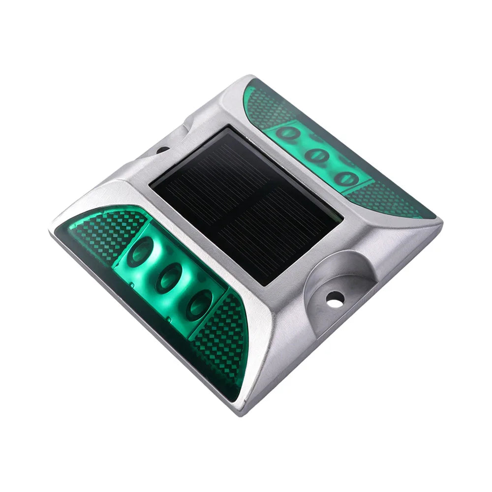 Square Solar Road Stud Light Double Side IP68 Waterproof LED Ground Light Flashing Durable Solar Energy Spike Lights