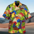 2025 Newest Breathable 3D Printed Trendy Cool Fashion Chicken Shirts Beach Hawaiian Tops Short Sleeves Summer Men's Tee Blouses