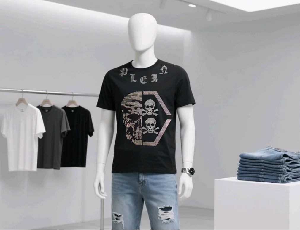 Designer T-Shirts for Men Branded and Rhinestone-Adorned Stylish Tops tees
