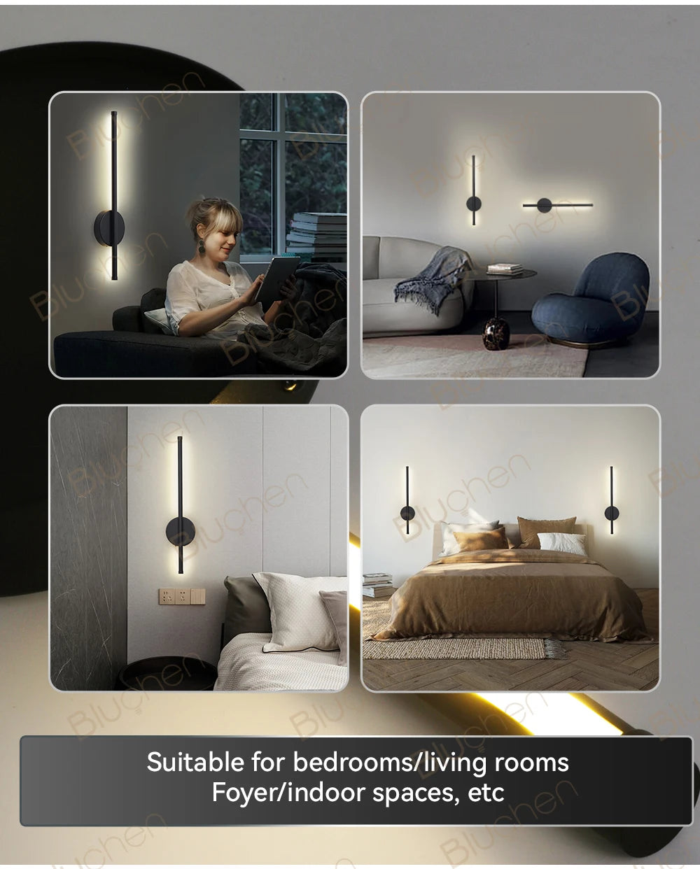 Wireless Wall Lamp Sconce Rechargeable USB-C 4400mAh battery Remote Control Dimmable LED Wall Lamp For Bedroom Living Room