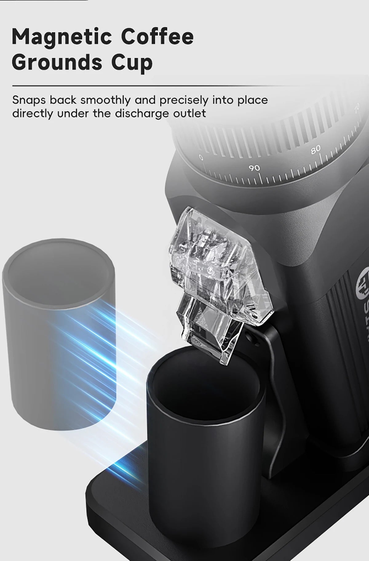 STARSEEKER E64 Electric Coffee Grinder Home 64mm Titanium Plated Flat Burr 1800RPM For Espresso Coffee Bean Stepless Adjustment