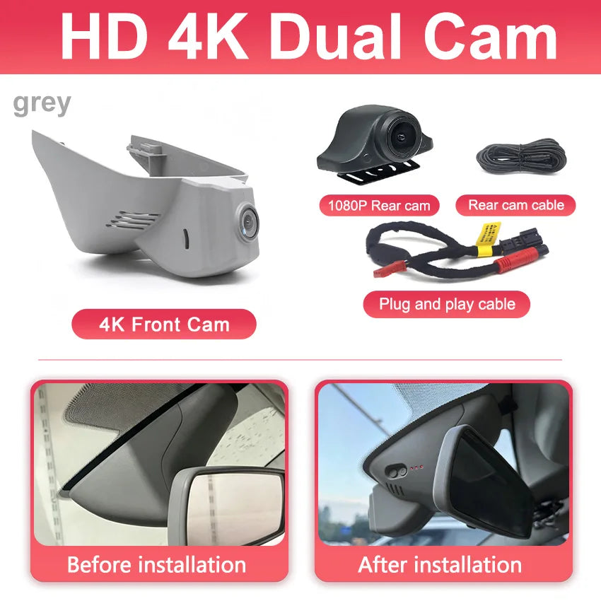 Car DVR Wifi for Smart 453 for Smart fortwo forfour 453 2015-2020, for Renault Clio 4/Mégane 3/Twingo/Laguna 3 Dash Cam Camera