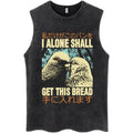 Japan I Alone Pigeon Vintage Washed Tank Top Men Women Personality O-Neck T-Shirt Casual Cotton Oversized Sleeveless Streetwear