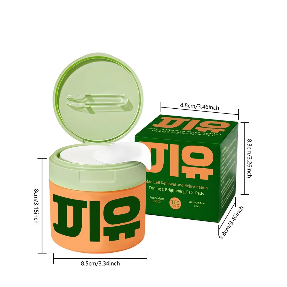 Korean Skincare Anti-Aging Dark Spot Wrinkle Minimizing Toner Pads with Centella Asiatica Niacinamide Exfoliation Pads