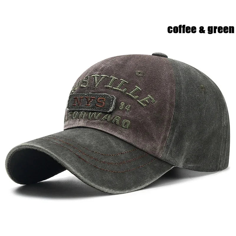 New Style Washed Old Letter Embroidered Caps Outdoor Fashion Personality Street Sun Visor Baseball Cap