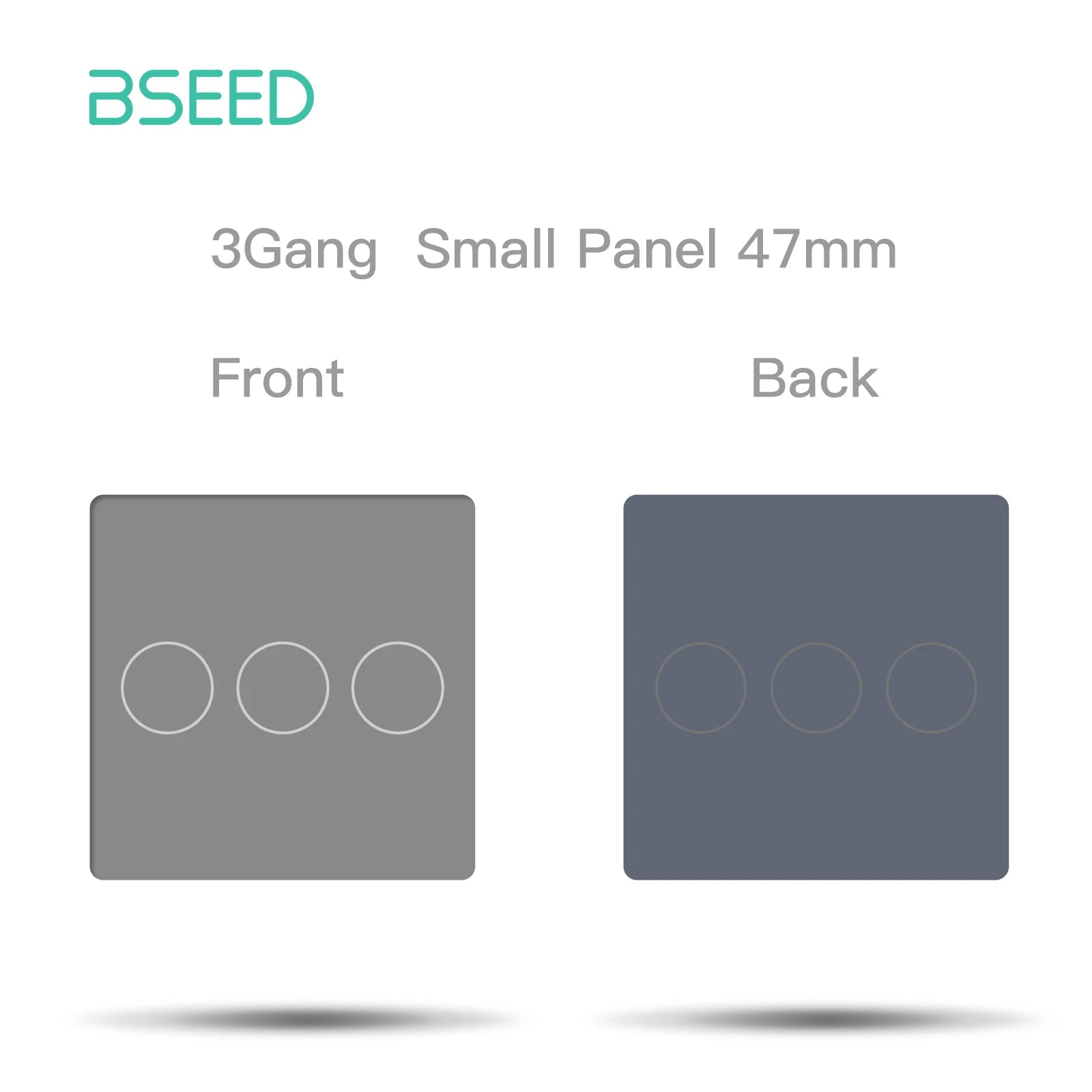 BSEED Wall Light Switches Small Glass Panel Parts 1/2/3Gang White Black Gold Touch Switches Crystal Parts 47mm