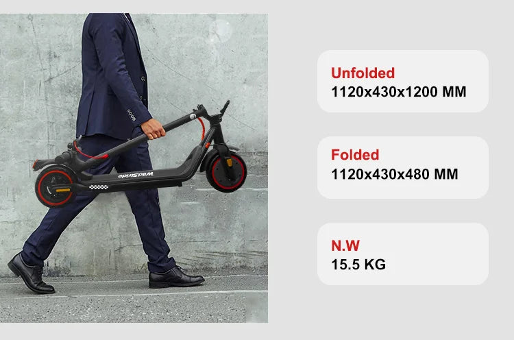Wildstride WI2 Electric Scooter 350w Motor 36v 7.8ah 30km/H 25km Range 8.5 Inch Honeycomb Tire App Foldable Adult Escooter Kick