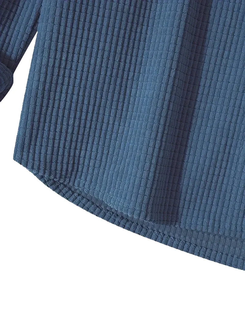 Spring Autumn Patchwork Thick Hooded Shirt Men Waffle Long sleeved Hoodie Fashion Casual Loose Sweatshirt Tops Oversized Shirts