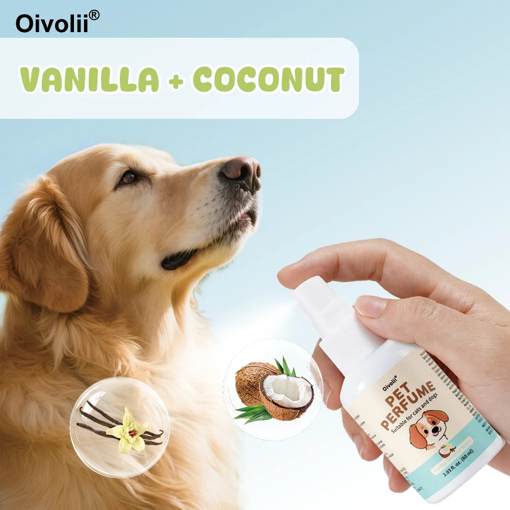 Vanilla Coconut Scent Pet Perfume Natural Formula Long Lasting Fragrance Gentle  For Pet Grooming And Home Use For Dogs And Cats