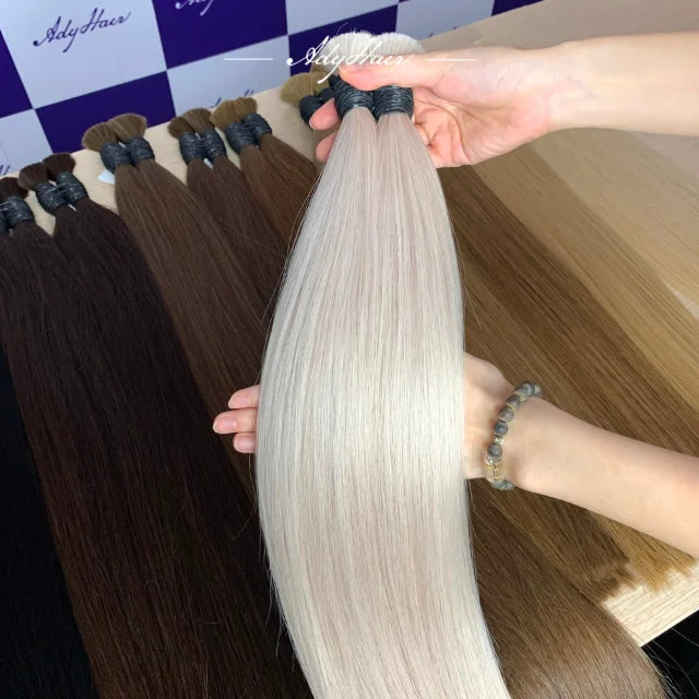 2025 Double Drawn Wholesale Premium 100% Virgin Human Bulk Hair With Fast Shipping Vietnamese Customized Factory Supplier Wig
