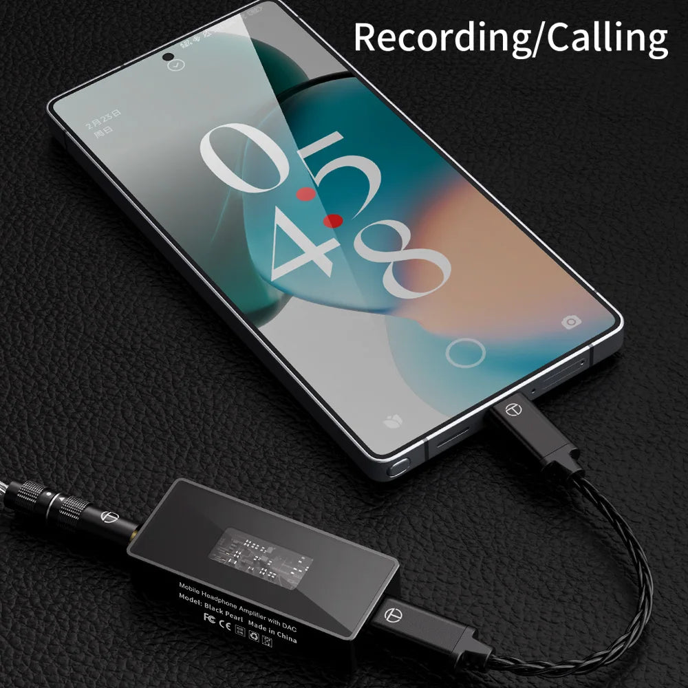 TRN Black Pearl Portable Hi-Fi Digital Audio Decoder 3.5+4.4 Output Dual CS43131 PCM 384kHz 32Bit DSD256 DAC Headphone Amplifier