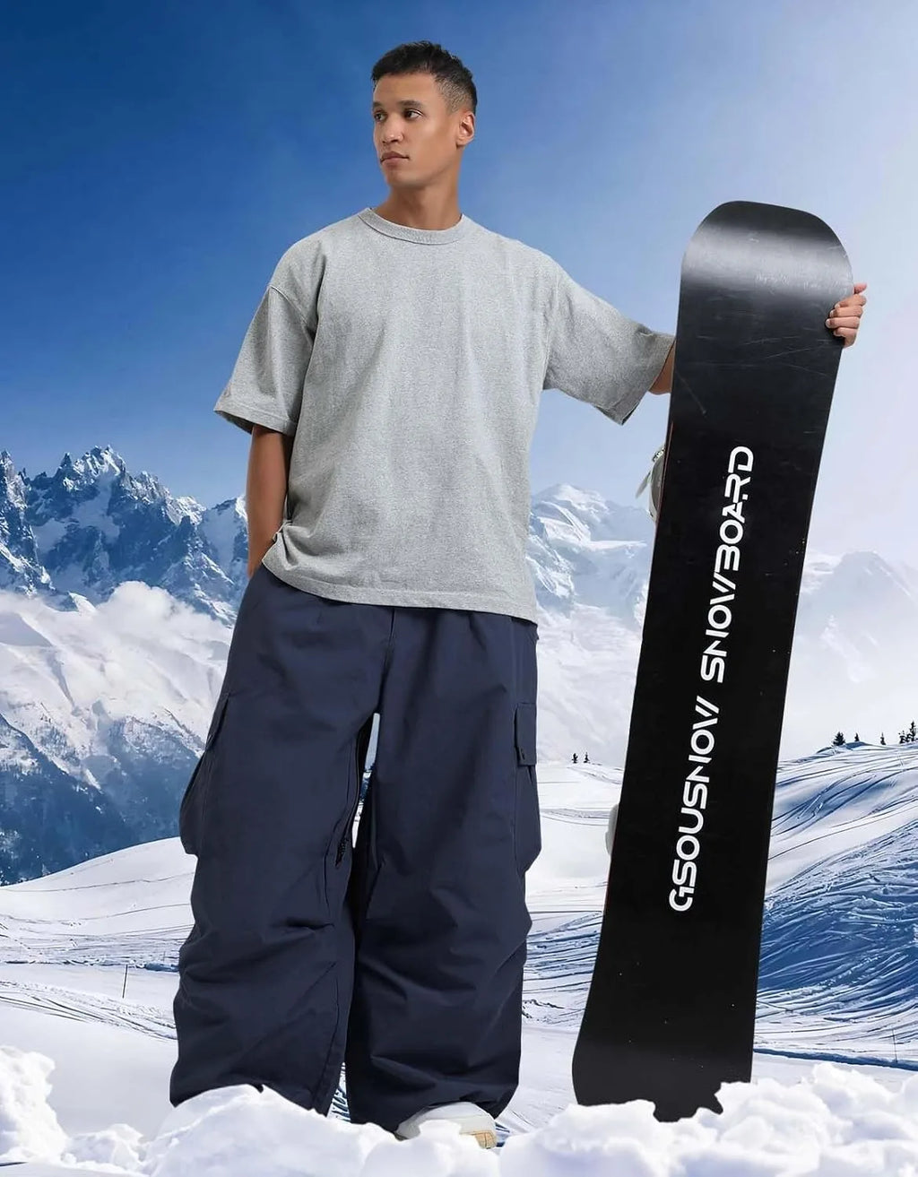 GSOU SNOW 2025 Loose Skiing Pants Snowboard Sport Trousers Outdoor Waterproof Windproof Ski Wear Winter Warm Female Ski Britches