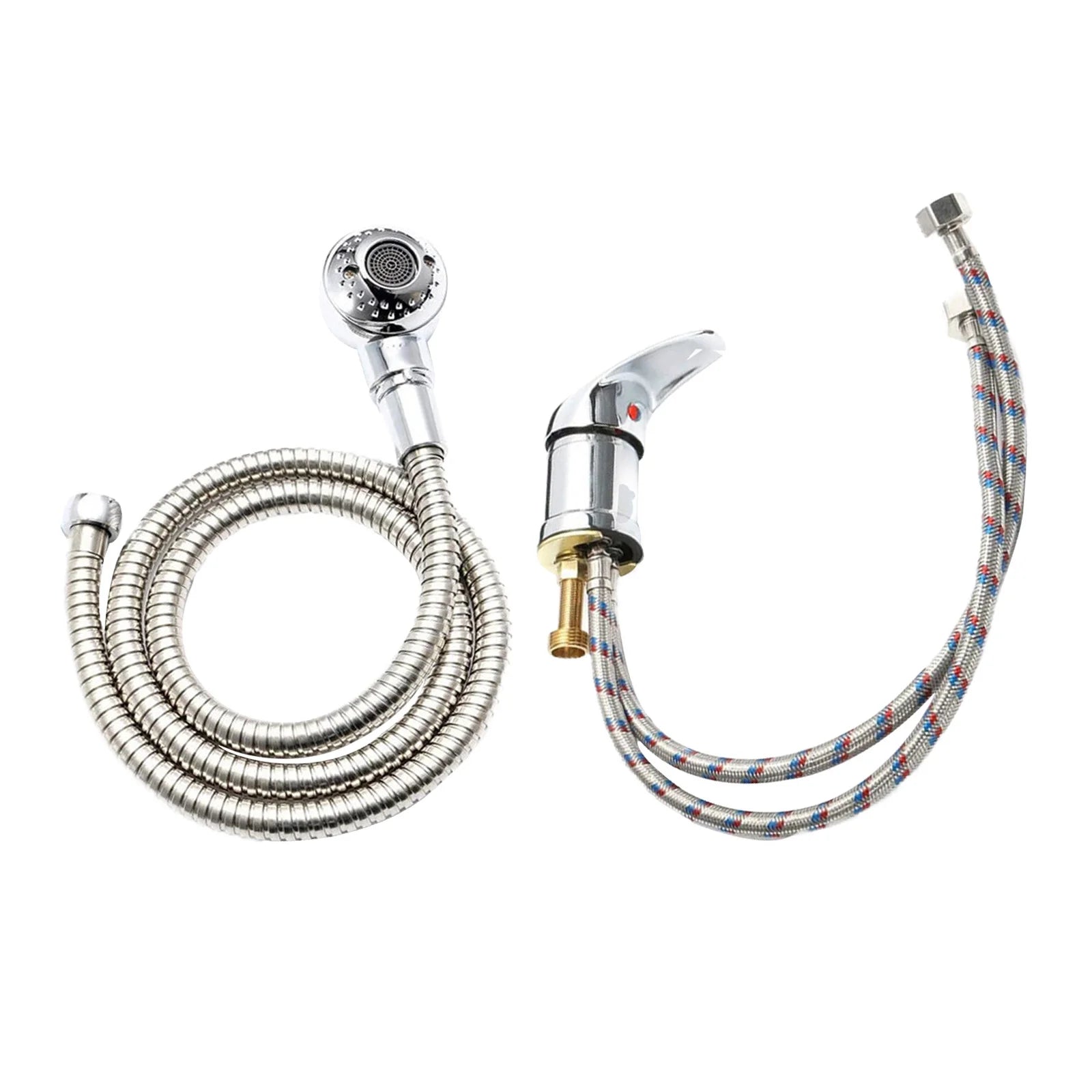 Mixer Tap Bath Sink Faucet Shower Head Spray Hose Push On Washing Hairdresser For Barber Shop Salon Shampoo Accessories