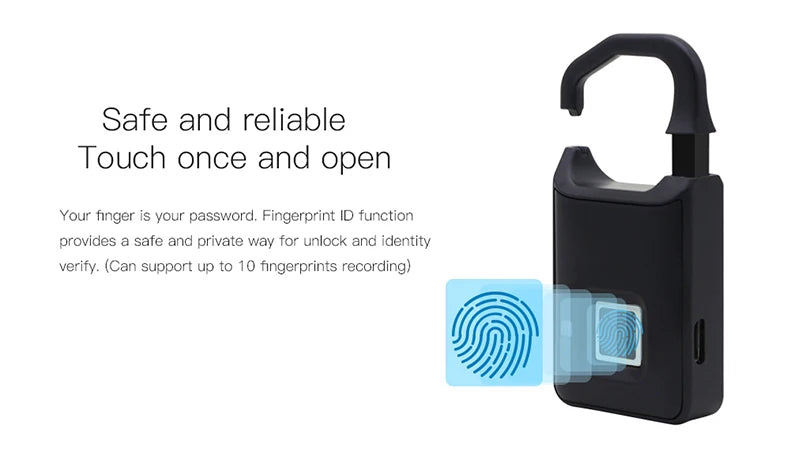 Biometric Fingerprint Combination Keyless Dormitory Door Lock Bluetooth-compatible 4.1 Anti-theft Securit Padlock