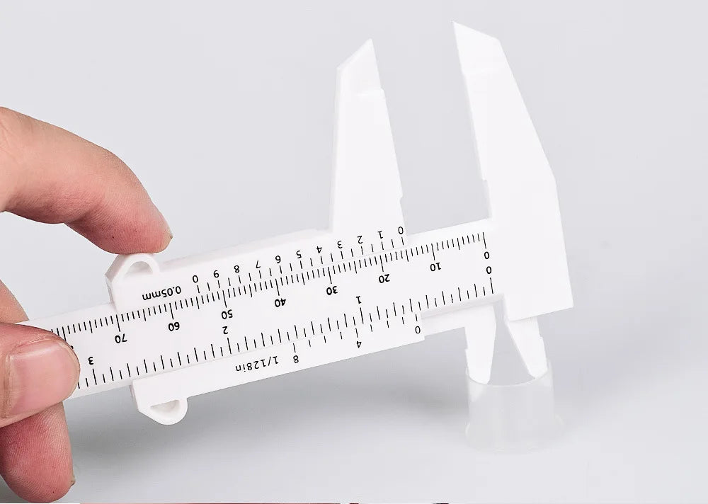 Microblading Eyebrow Design Tools 0-150mm Vernier Calipers Double Rule Scale Plastic Ruler For PMU Eyebrow Measuring Tools Use