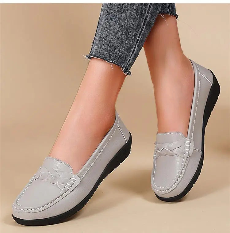 Genuine Leather Fashion Women Flats Outdoor Ballet Flats Moccasins Women's Shoes Retro Women Shoe Oxford Plus Size Zapatos Mujer
