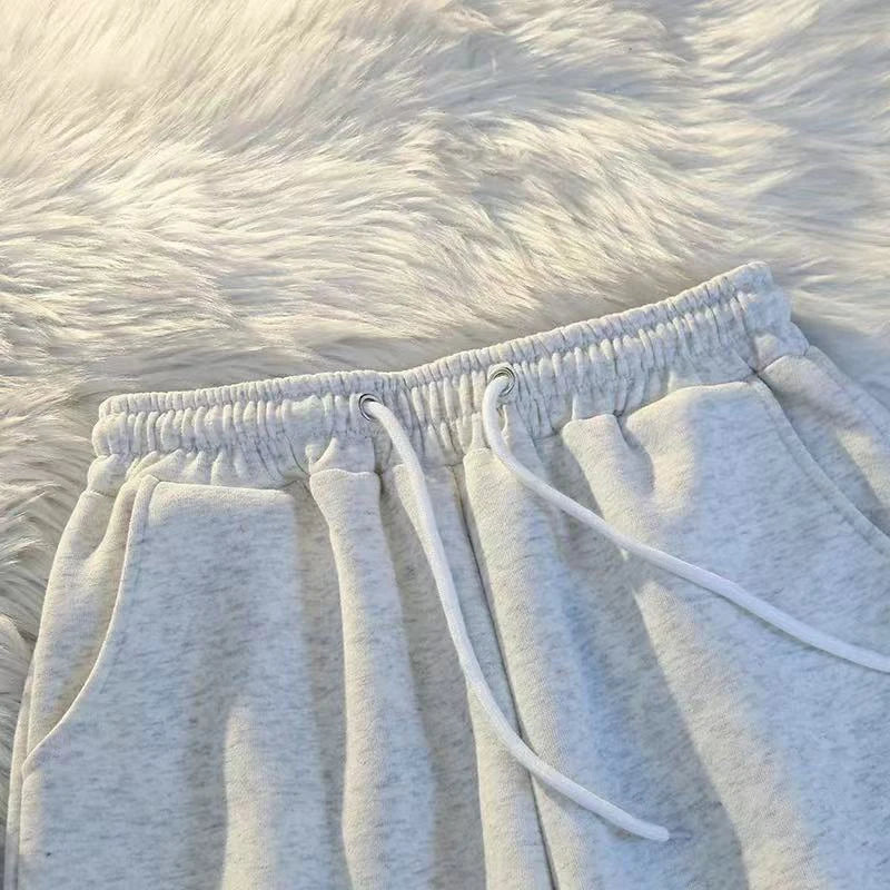Cotton Drawstring Wide Leg Shorts for Women High Waist Loose Casual Jogging Shorts Y2K Summer Streetwear All Match Baggy Shorts