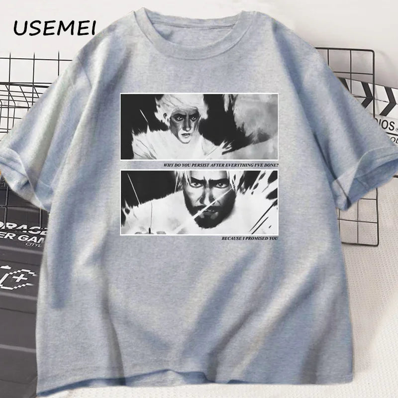 Jayvik T-Shirt Men Women Vintage Style Jayce X Viktor Arcane Printed T-shirts Men Cotton T Shirts High Quality Streetwear Tee