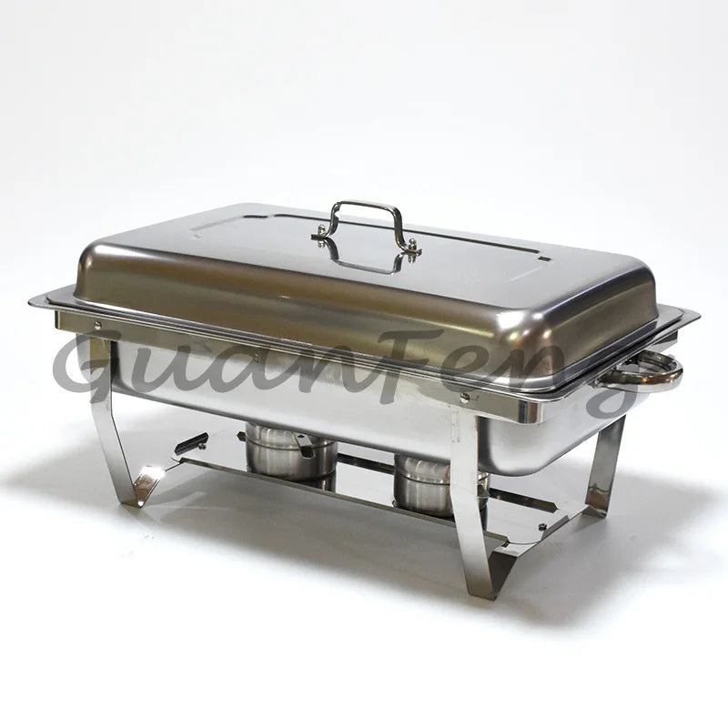 Thickened square self-service stainless steel buffet warmer