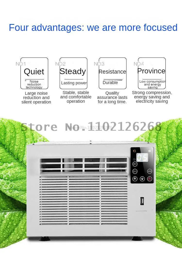 12-Hour Timer Desktop Air Conditioner Household Air Cooler Mini Air Conditioning With Remote Control LED Control Panel