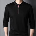 Bamboo Fiber Viscose And Cotton Blend Polo Shirt Men Short Sleeve Collar New Seamless T-shirt Summer Thin Lightweight Poloshirt