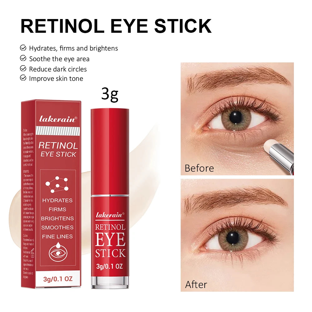 Anti-Wrinkle Eye Cream Stick Retinol Remove Eye Bags Dark Circles Anti Aging Lifting Whitening Moisturizing Brighten Eye Primer