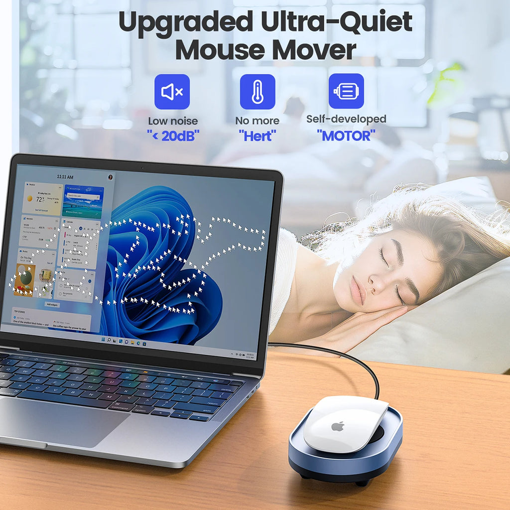 Vaydeer Undetectable Mouse Mover, Mouse Jiggler Device with ON/Off Switch, Driver-Free Shaker Wiggler Mouse Movement Simulation