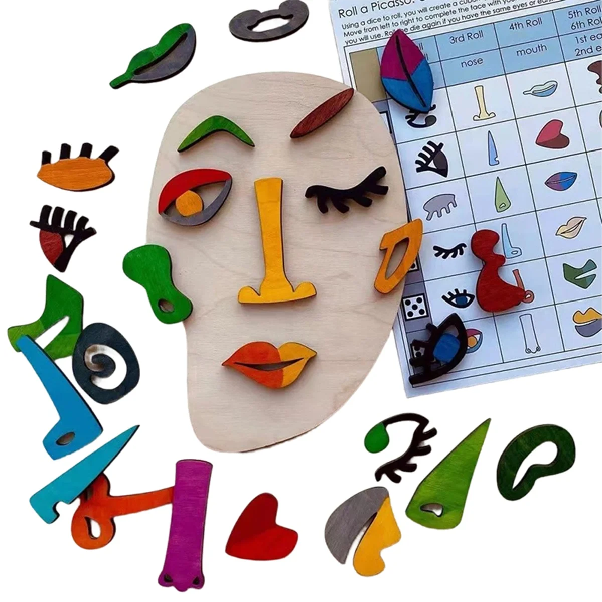 Modern Montessori Puzzles, 26 Part Picasso Modern Art Puzzle-Wooden Toddler