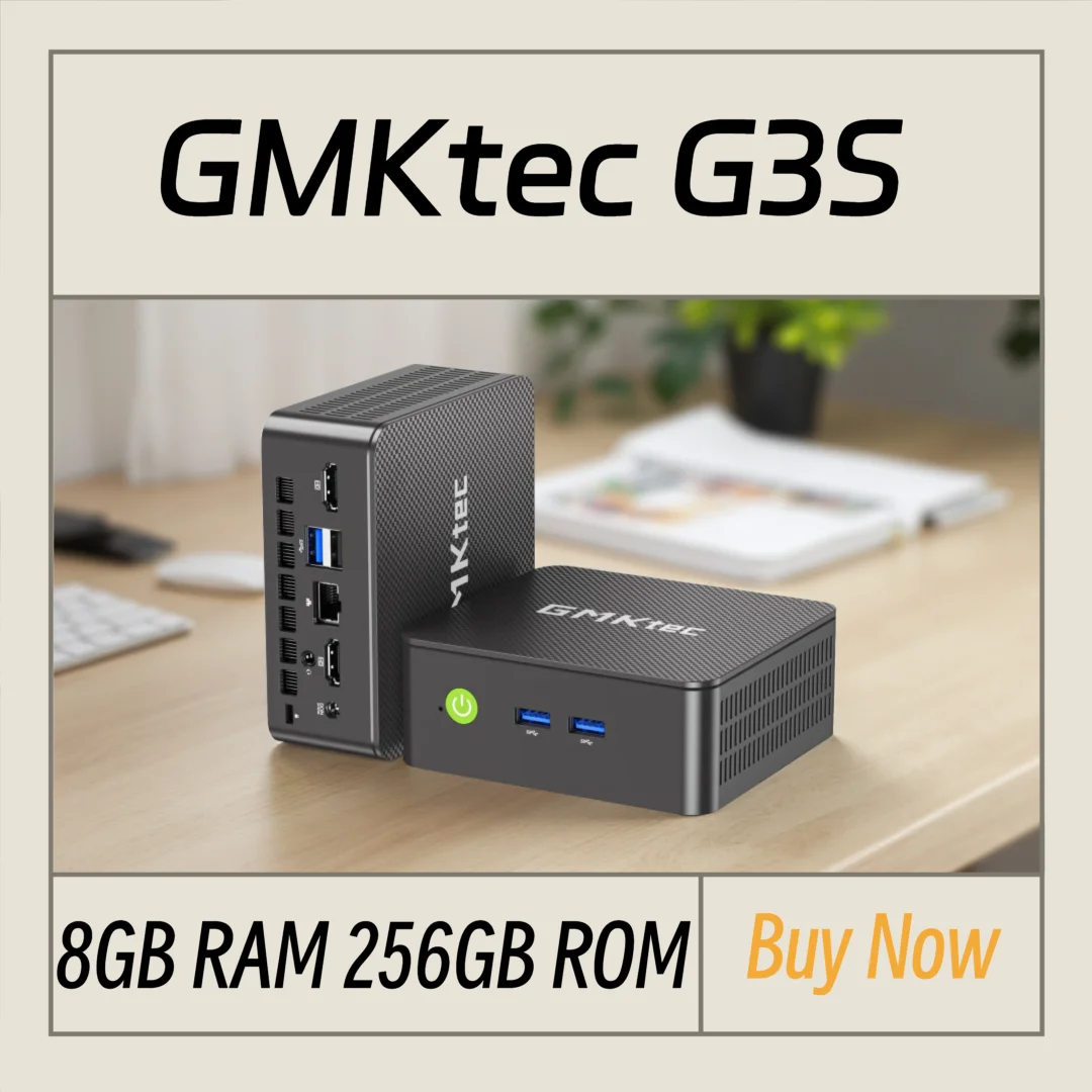 GMKtec NUCBOX G3S Mini PC Intel Alder Lake N95 Win11 Pro Mini PC 8GB DDR4 128/256GB PCIe M.2 SSD WiFi 5 BT5.0 Desktop Computer