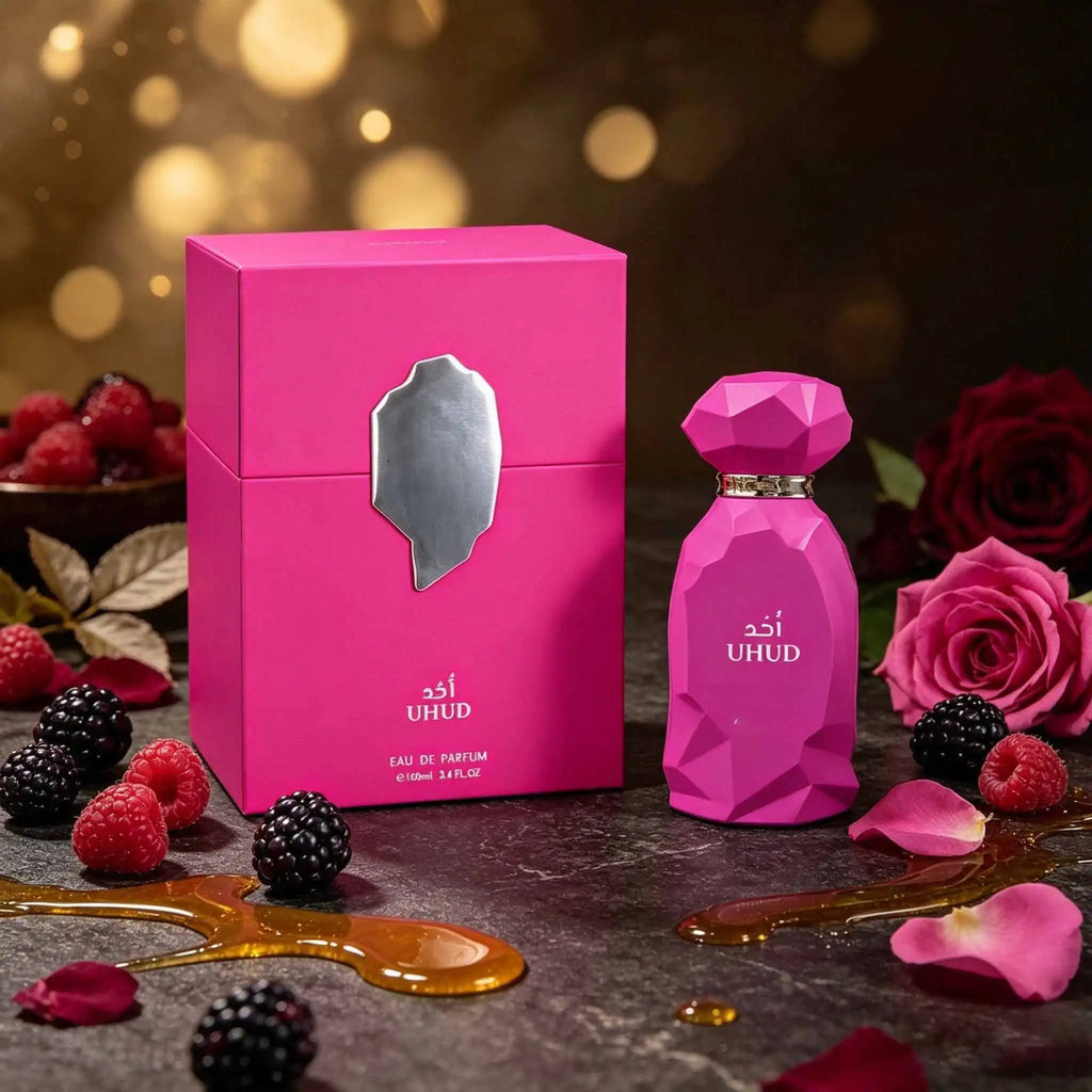 Arabiyat Prestige Uhud Eau De Parfum for Women, Bright Vibrant Fruity Floral, Long-Lasting 100ml, Ideal for Party, Date & Holiday Gifting.
