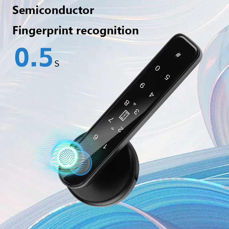 Digital Door Lock Biometric Fingerprint Lock Smart Home Anti Peeping TTLOCK APP Control Type-C Charging Intelligent Door Lock