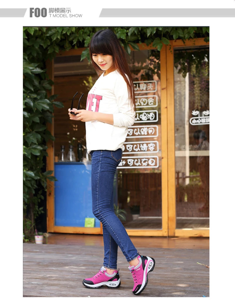 Casual Shoes For Spring And Autumn For Women, Thick Sole Shock-Absorbing Cushion Outdoor Shoes Middle-Aged Mother Travel Shoes