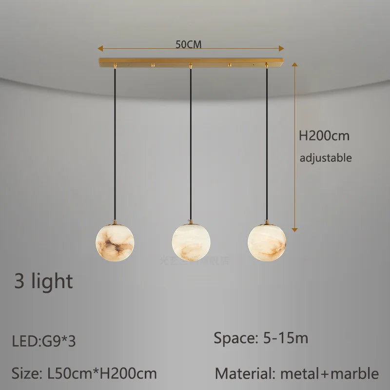 2026 New Modern Staircase Decor Lighting Luxury Marble Chandeliers Duplex Villa Loft Dining Room Hall Living Room Pendant Lights