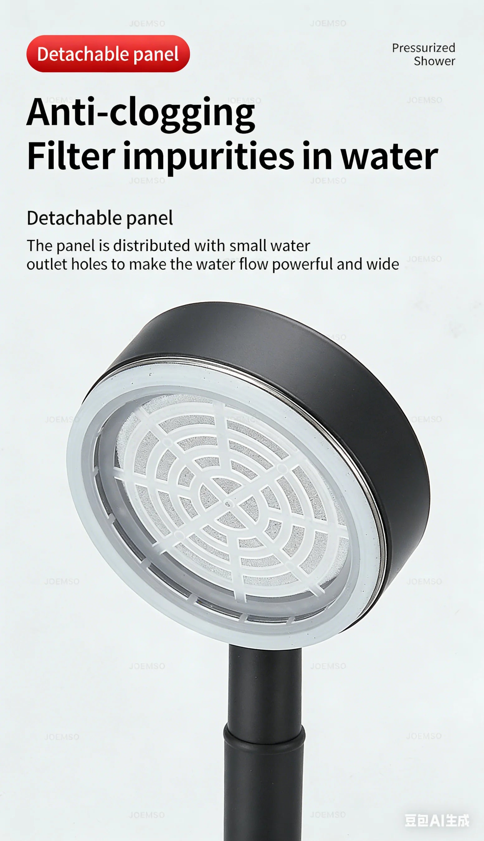 304 stainless steel shower head, handheld shower head for bathroom bathing, bathroom shower head