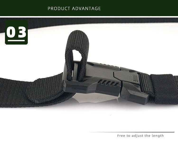 Nylon Tactical Belt Men Automatic Buckle Quick Release Military Belt Outdoor Casual Workwear Training Pants Heavy Duty Web Belt